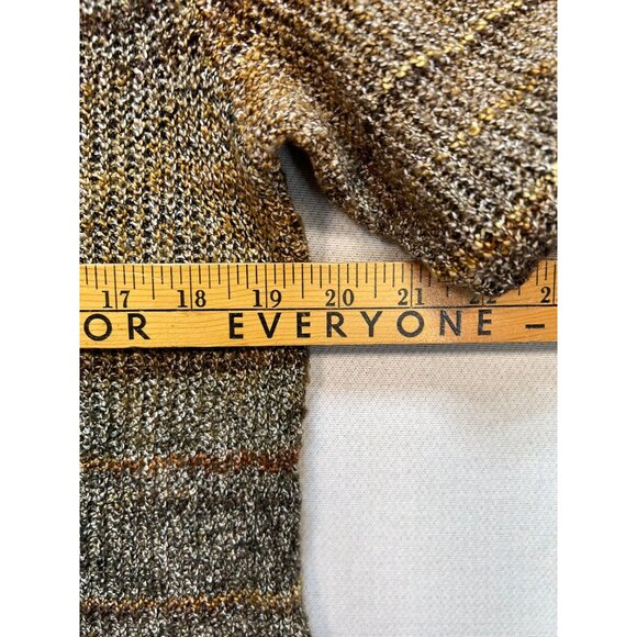 Cj Banks Womens Pullover Sweater Knit Long Sleeve Size 1X Brown Stripe Oversized - Picture 10 of 12